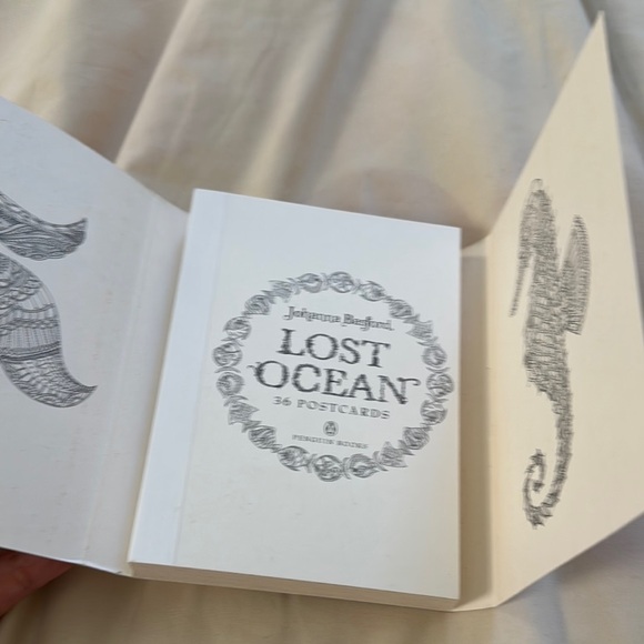Original Penguin Lost Ocean Coloring Postcards - Gold and Black - Picture 2 of 5